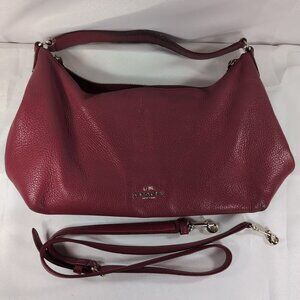 Coach F36628 East West Celeste Leather Purse Red Shoulder Bag Crossbody Gold S22